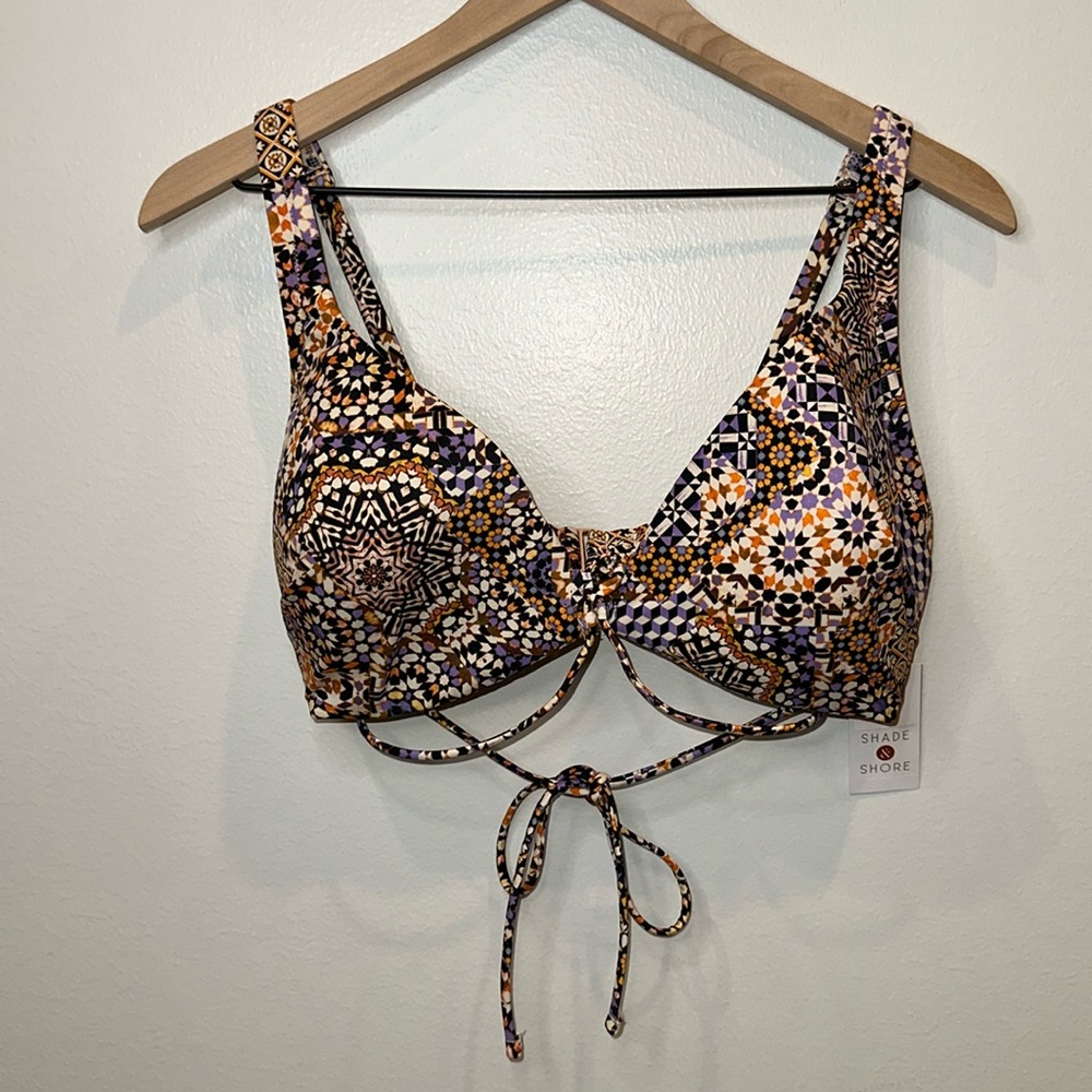 Shade & Shore Multi-Colored Bikini Top